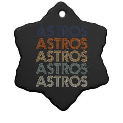 Vintage Astros Retro Style 70s 80s First Name Ceramic Star Ornament