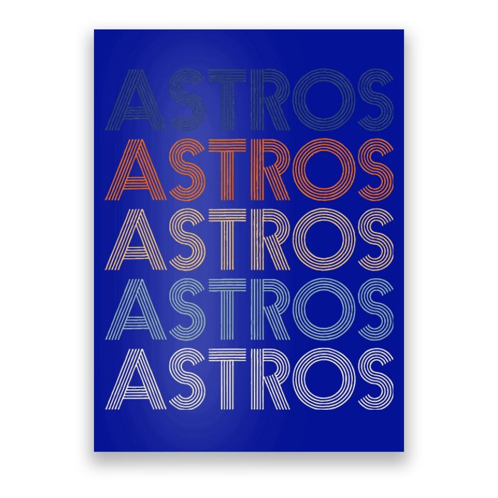 Vintage Astros Retro Style 70s 80s First Name Poster