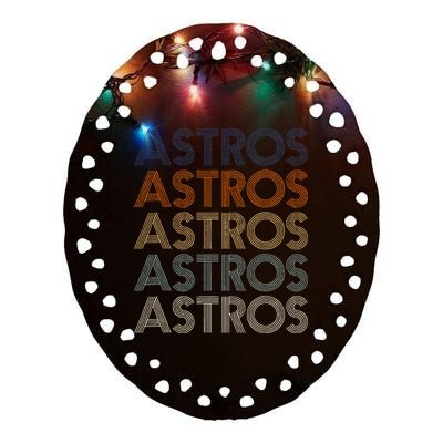 Vintage Astros Retro Style 70s 80s First Name Ceramic Oval Ornament