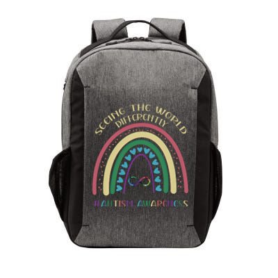 Vintage Autism Rainbow Infinity Seeing The World Differently Cool Gift Vector Backpack