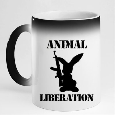 Vegan Animal Rights Liberation Animal Lover Activist Gift 11oz Black Color Changing Mug