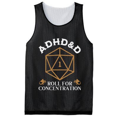 Vintage Adhd&D Roll For Concentration Dnd Women Mesh Reversible Basketball Jersey Tank