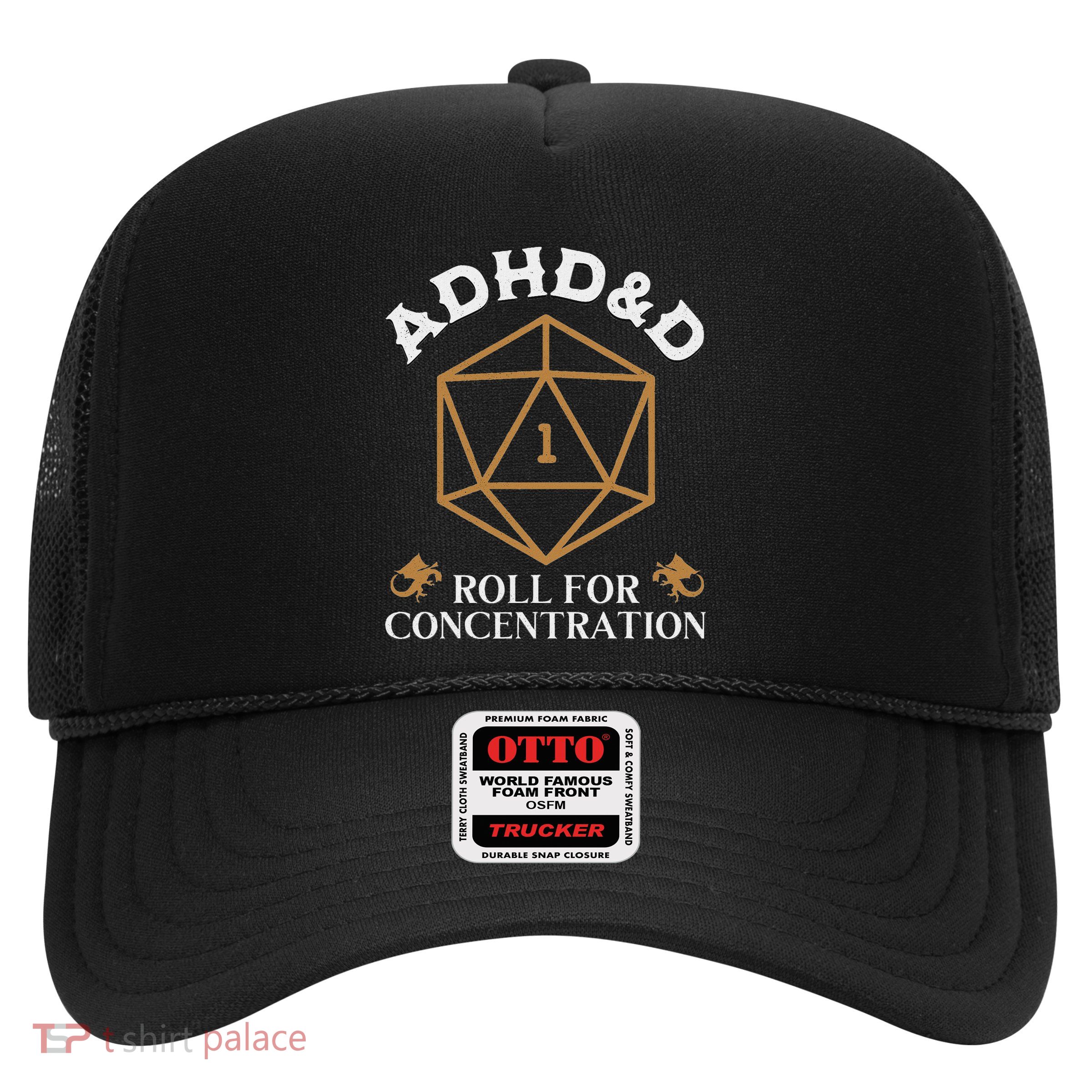 Vintage Adhd&D Roll For Concentration Dnd Women Trucker Hat