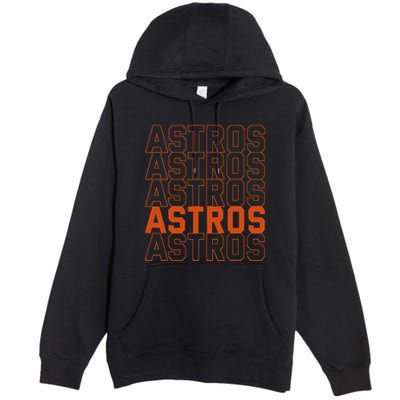 Vintage A.S.T.R.O..S. Retro Style 70s 80s First Name Premium Pullover Hoodie