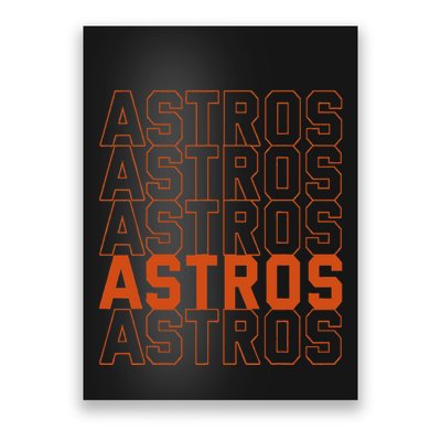 Vintage A.S.T.R.O..S. Retro Style 70s 80s First Name Poster