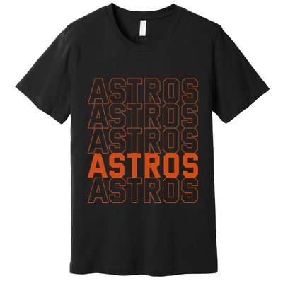Vintage A.S.T.R.O..S. Retro Style 70s 80s First Name Premium T-Shirt