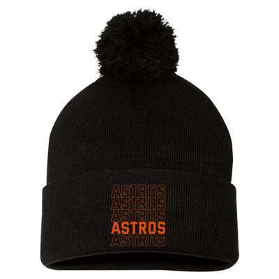 Vintage A.S.T.R.O..S. Retro Style 70s 80s First Name Pom Pom 12in Knit Beanie