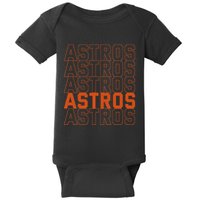 Vintage A.S.T.R.O..S. Retro Style 70s 80s First Name Baby Bodysuit