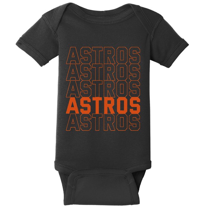 Vintage A.S.T.R.O..S. Retro Style 70s 80s First Name Baby Bodysuit