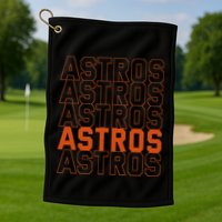 Vintage A.S.T.R.O..S. Retro Style 70s 80s First Name Golf Towel