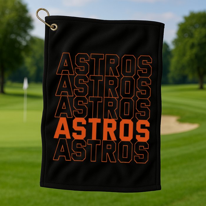 Vintage A.S.T.R.O..S. Retro Style 70s 80s First Name Golf Towel