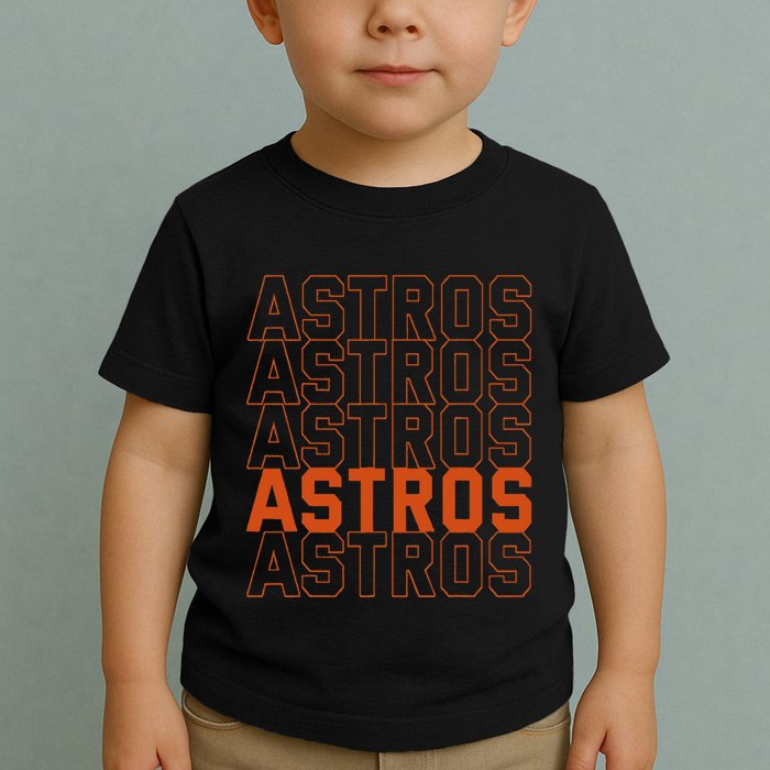 Vintage A.S.T.R.O..S. Retro Style 70s 80s First Name Toddler T-Shirt