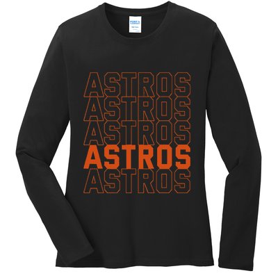 Vintage A.S.T.R.O..S. Retro Style 70s 80s First Name Ladies Long Sleeve Shirt