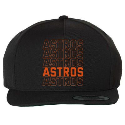 Vintage A.S.T.R.O..S. Retro Style 70s 80s First Name Wool Snapback Cap