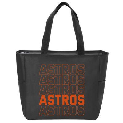 Vintage A.S.T.R.O..S. Retro Style 70s 80s First Name Zip Tote Bag