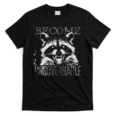 Vintage Angry Raccoon Become Ungovernable Trash Panda Meme T-Shirt