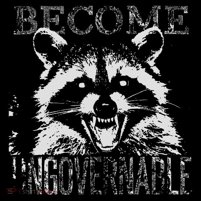 Vintage Angry Raccoon Become Ungovernable Trash Panda Meme Flatbill Hat