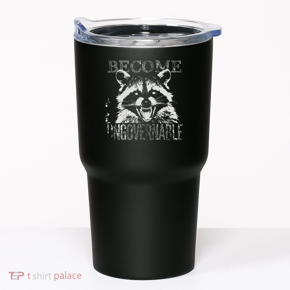 Vintage Angry Raccoon Become Ungovernable Trash Panda Meme Tumbler