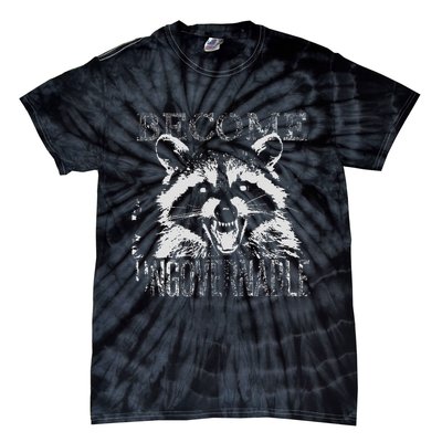 Vintage Angry Raccoon Become Ungovernable Trash Panda Meme Tie-Dye T-Shirt
