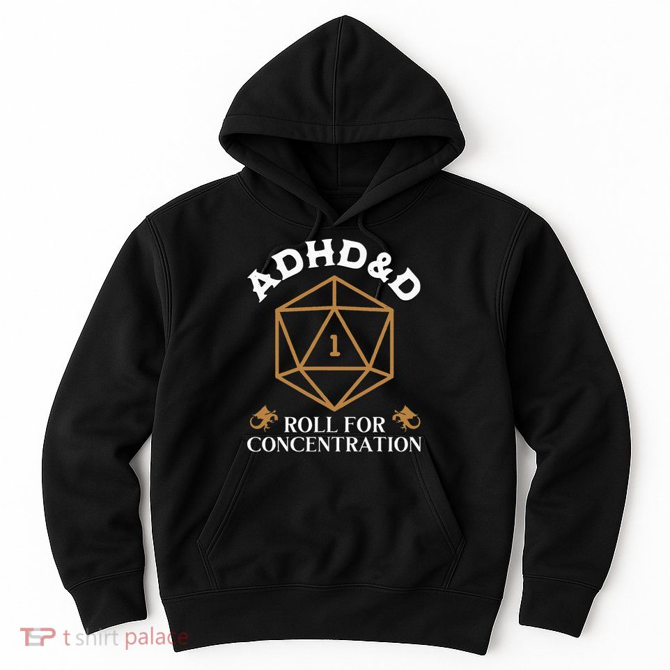 Vintage Adhd&D Roll For Concentration Dnd Hoodie