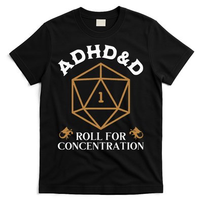 Vintage Adhd&D Roll For Concentration Dnd T-Shirt
