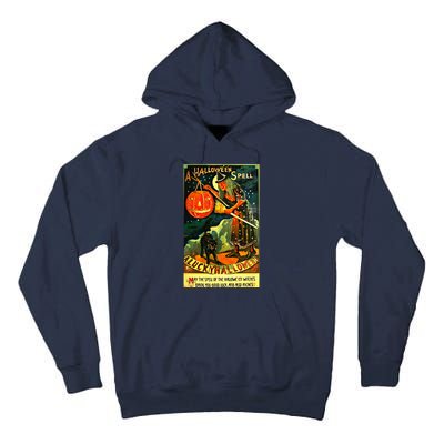 Vintage Art Retro Halloween Witch Tall Hoodie