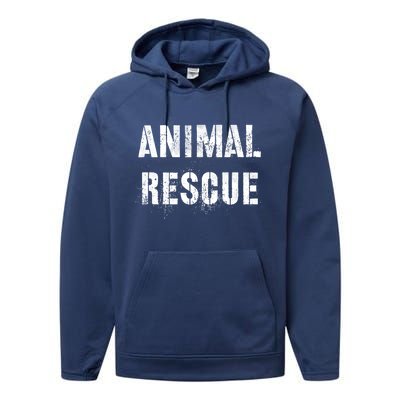 Vintage Animal Rescue Wild Cats Dogs Adoption Dept Earth Day Gift Performance Fleece Hoodie