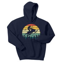 Vintage American Snowmobile Retro Snowmobiling Sled Kids Hoodie