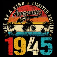 Vintage Awesome Since 1945 80th Birthday 80 Years Old Backpack