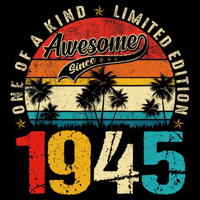 Vintage Awesome Since 1945 80th Birthday 80 Years Old Backpack