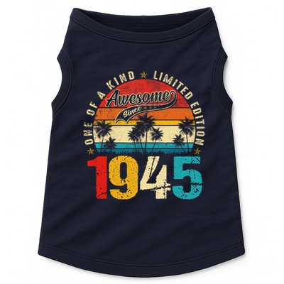 Vintage Awesome Since 1945 80th Birthday 80 Years Old Doggie Tank