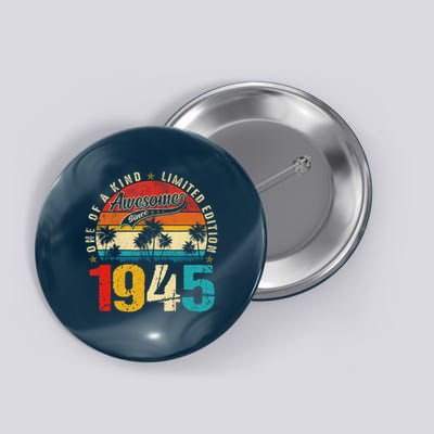 Vintage Awesome Since 1945 80th Birthday 80 Years Old Button