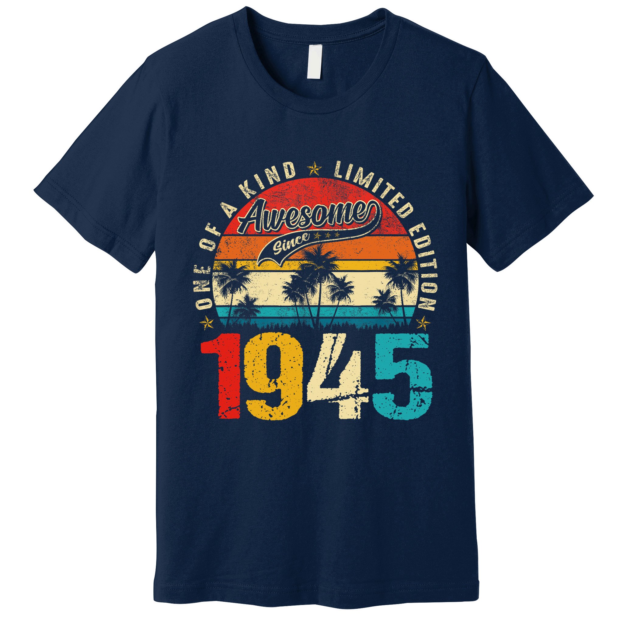 Vintage Awesome Since 1945 80th Birthday 80 Years Old Premium T-Shirt