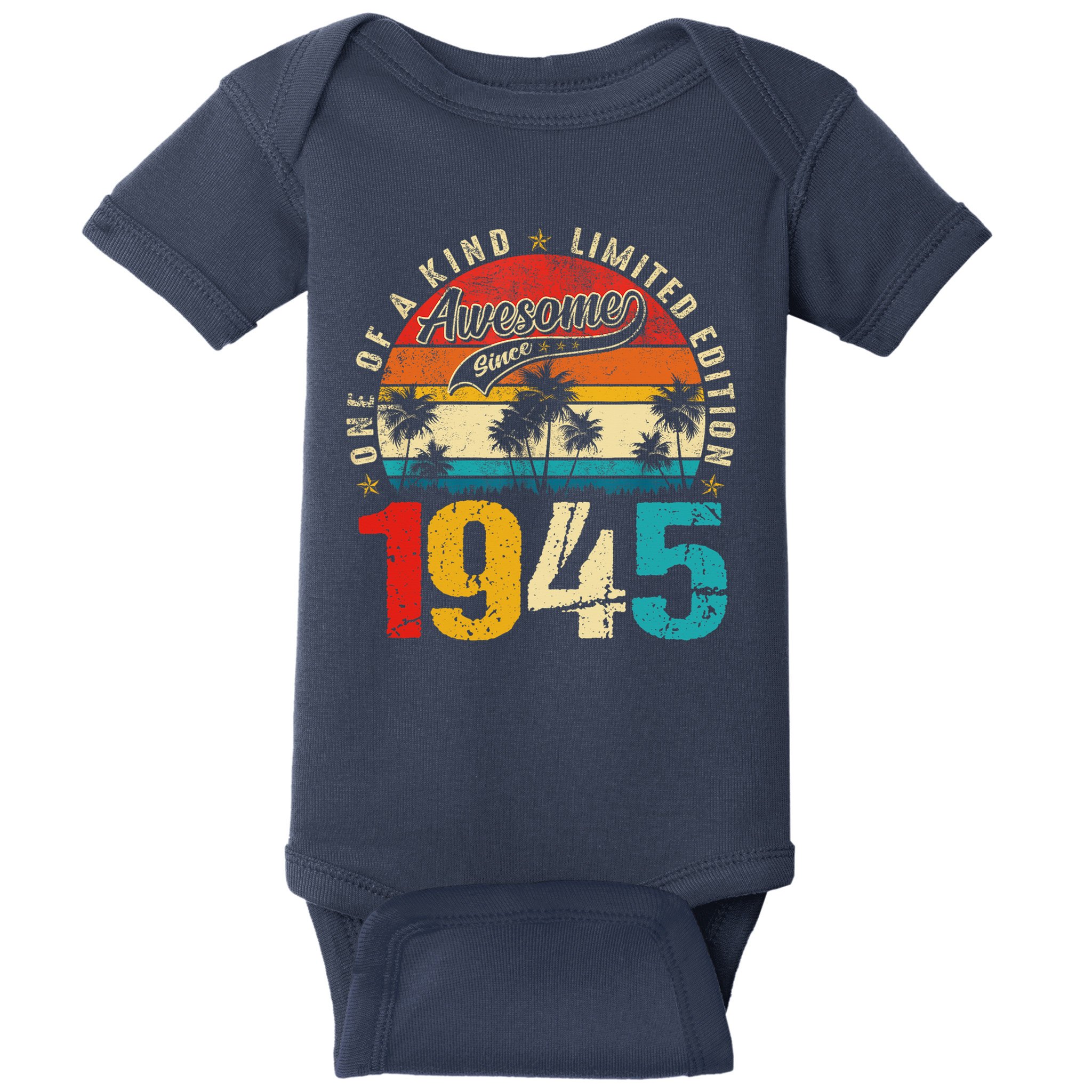 Vintage Awesome Since 1945 80th Birthday 80 Years Old Baby Bodysuit