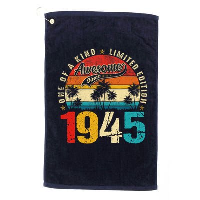 Vintage Awesome Since 1945 80th Birthday 80 Years Old Golf Towel