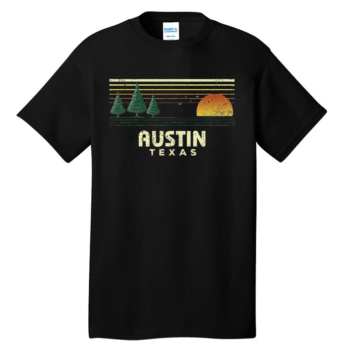 Vintage Austin Sunset Texas Souvenir Tall T-Shirt