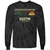 Vintage Austin Sunset Texas Souvenir Tie-Dye Long Sleeve Shirt