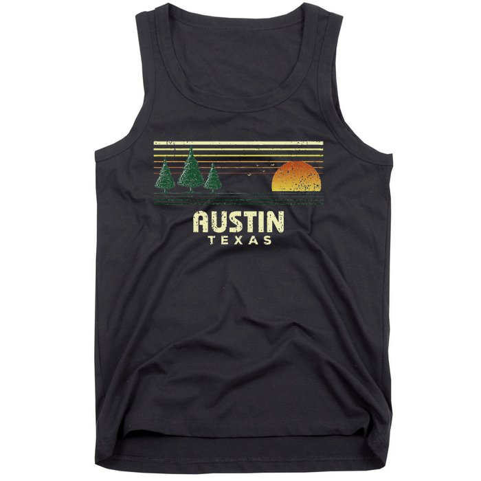 Vintage Austin Sunset Texas Souvenir Tank Top