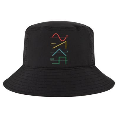 Vintage Analogue Synthesizer Techno Waveform Synth Nerd Cool Comfort Performance Bucket Hat