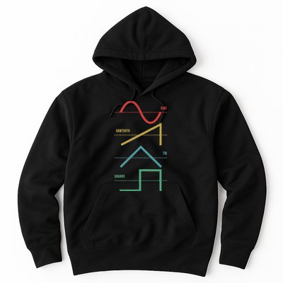 Vintage Analogue Synthesizer Techno Waveform Synth Nerd Hoodie