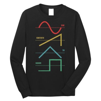 Vintage Analogue Synthesizer Techno Waveform Synth Nerd Long Sleeve Shirt