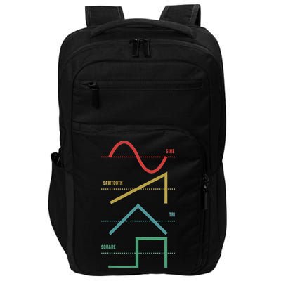 Vintage Analogue Synthesizer Techno Waveform Synth Nerd Impact Tech Backpack