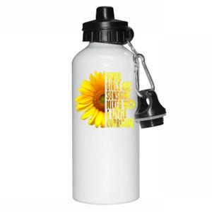 Virgo August September Birthday Sunflower Flower Great Gift Aluminum Water Bottle