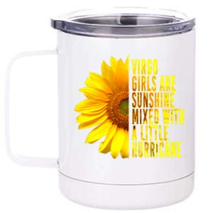 Virgo August September Birthday Sunflower Flower Great Gift 12 oz Stainless Steel Tumbler Cup