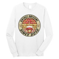 Vintage Awesome Since 2010 Birthday Gift Long Sleeve Shirt