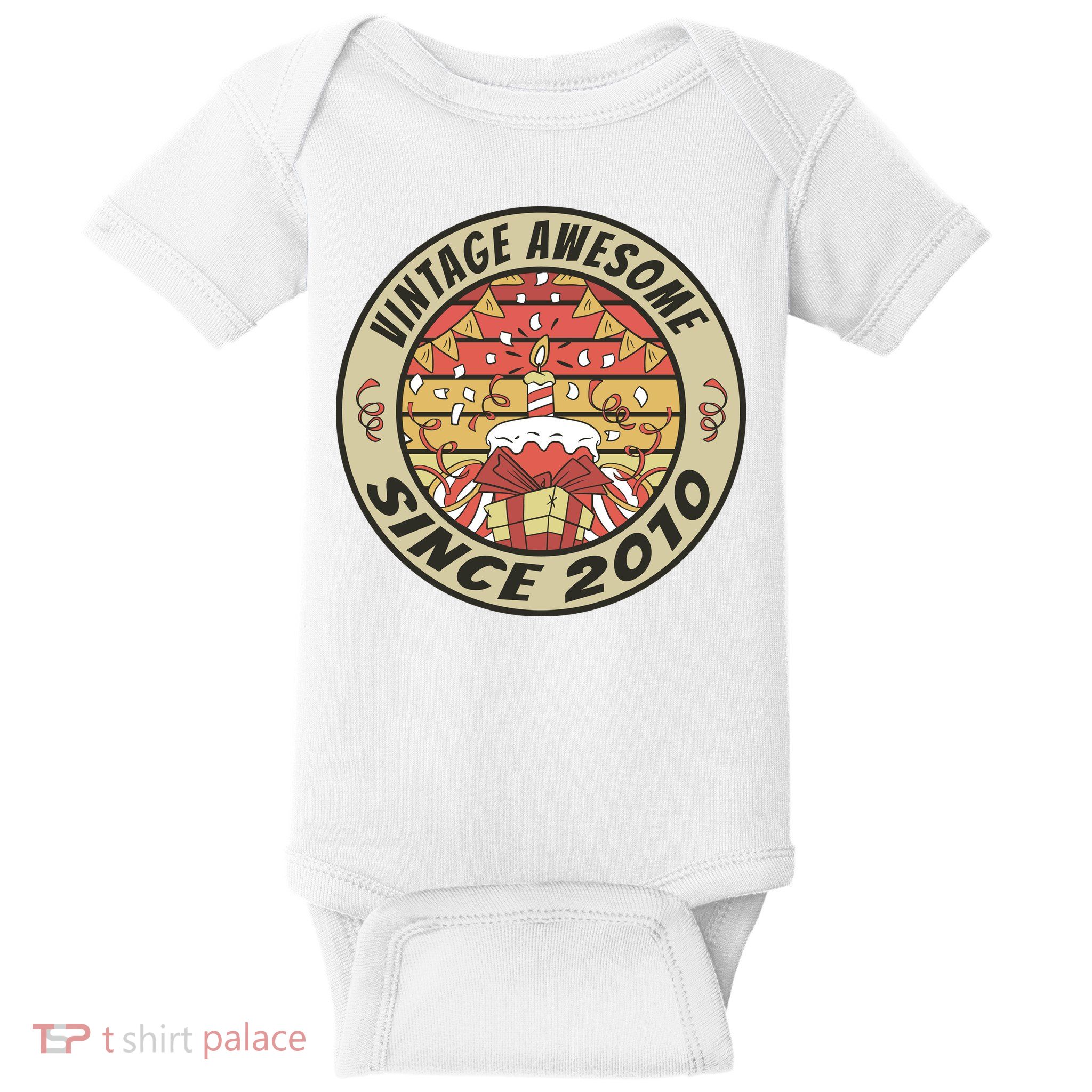 Vintage Awesome Since 2010 Birthday Gift Baby Bodysuit