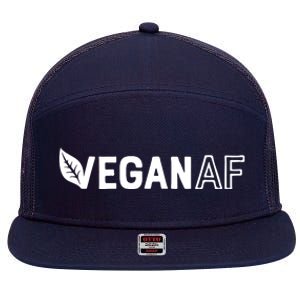 Vegan AF Shirts For Men Women Funny Vegetarian Gift Veganism 7 Panel Mesh Trucker Snapback Hat