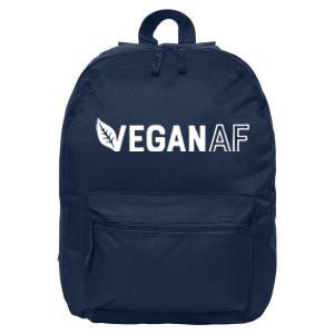 Vegan AF Shirts For Men Women Funny Vegetarian Gift Veganism 16 in Basic Backpack