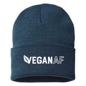 Vegan AF Shirts For Men Women Funny Vegetarian Gift Veganism Sustainable Knit Beanie