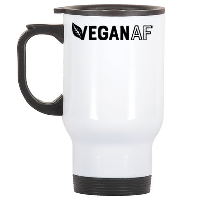 Vegan AF Shirts For Men Women Funny Vegetarian Gift Veganism Stainless Steel Travel Mug